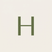 Favicon H sans-serif verde oliva