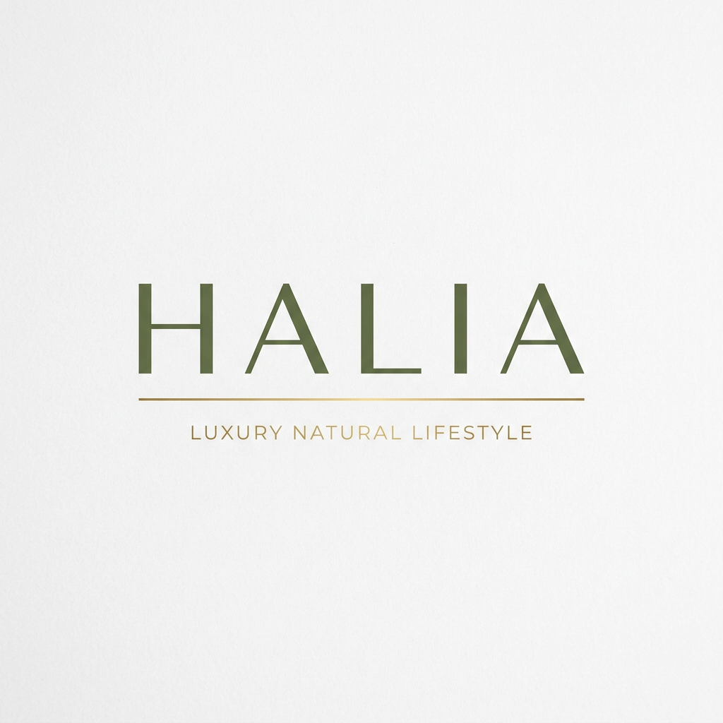 Logo Halia con riga dorata